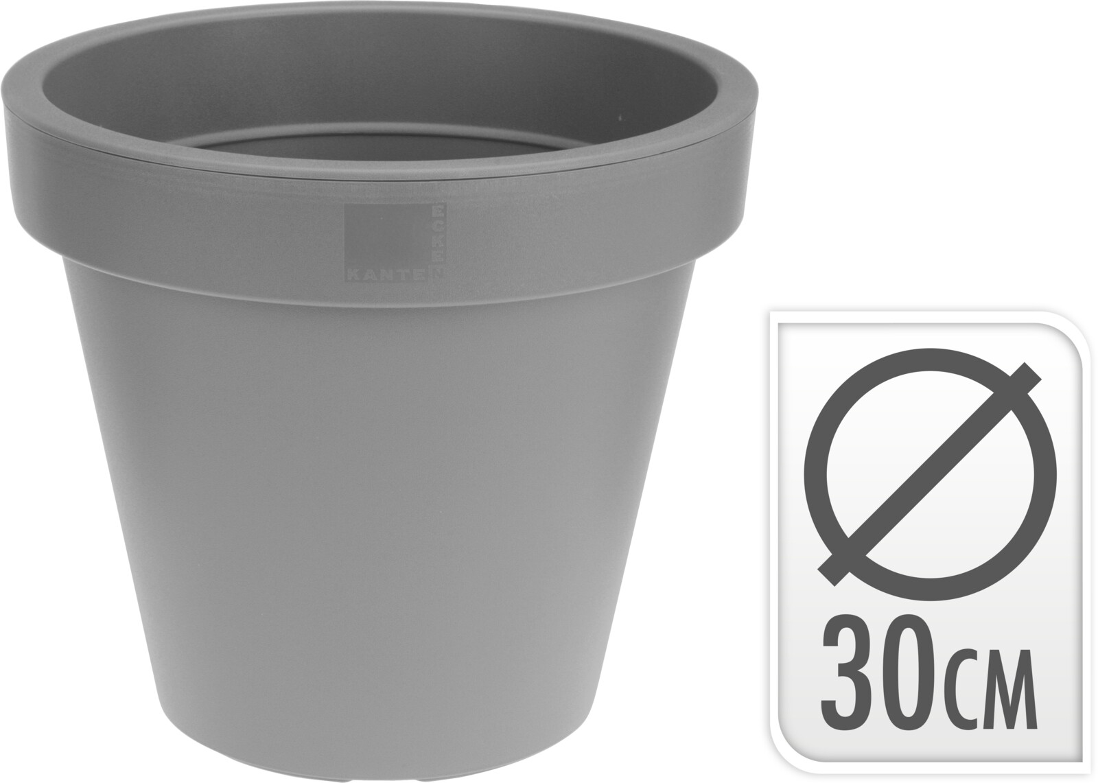 Blómapottur grár 30cm