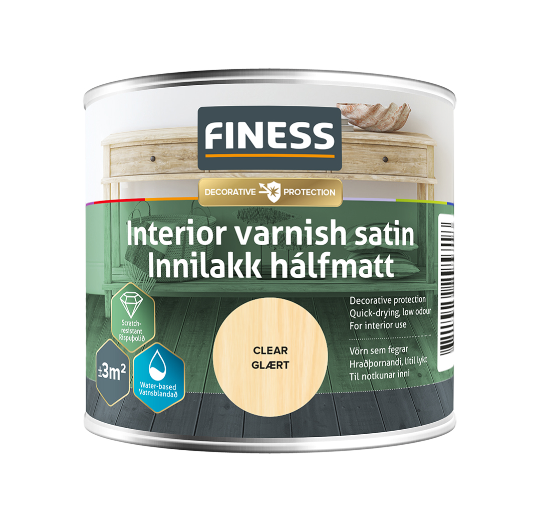 Lakk glært Finess vatns 250ml
