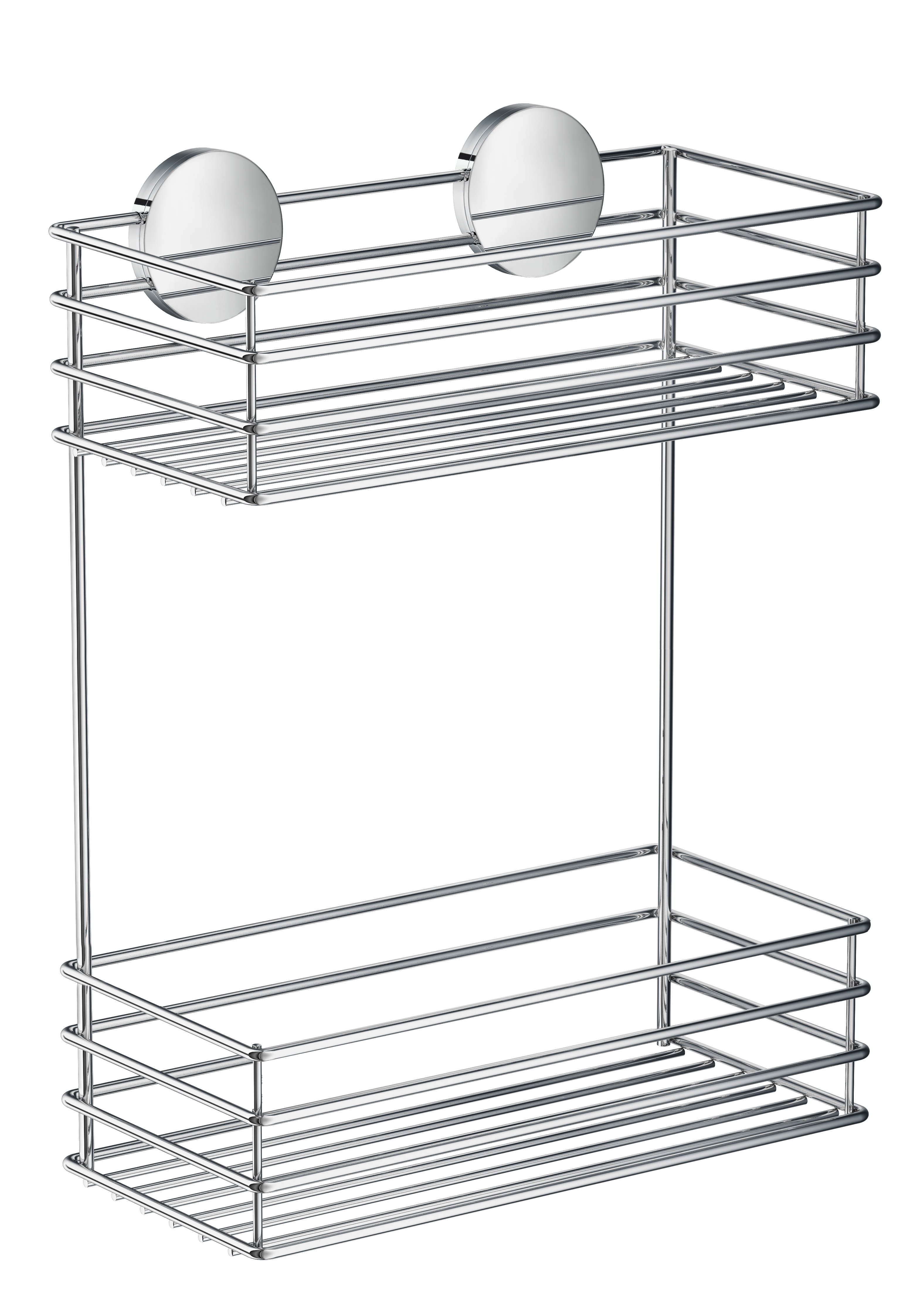 Tvöföld sturtukarfa, króm