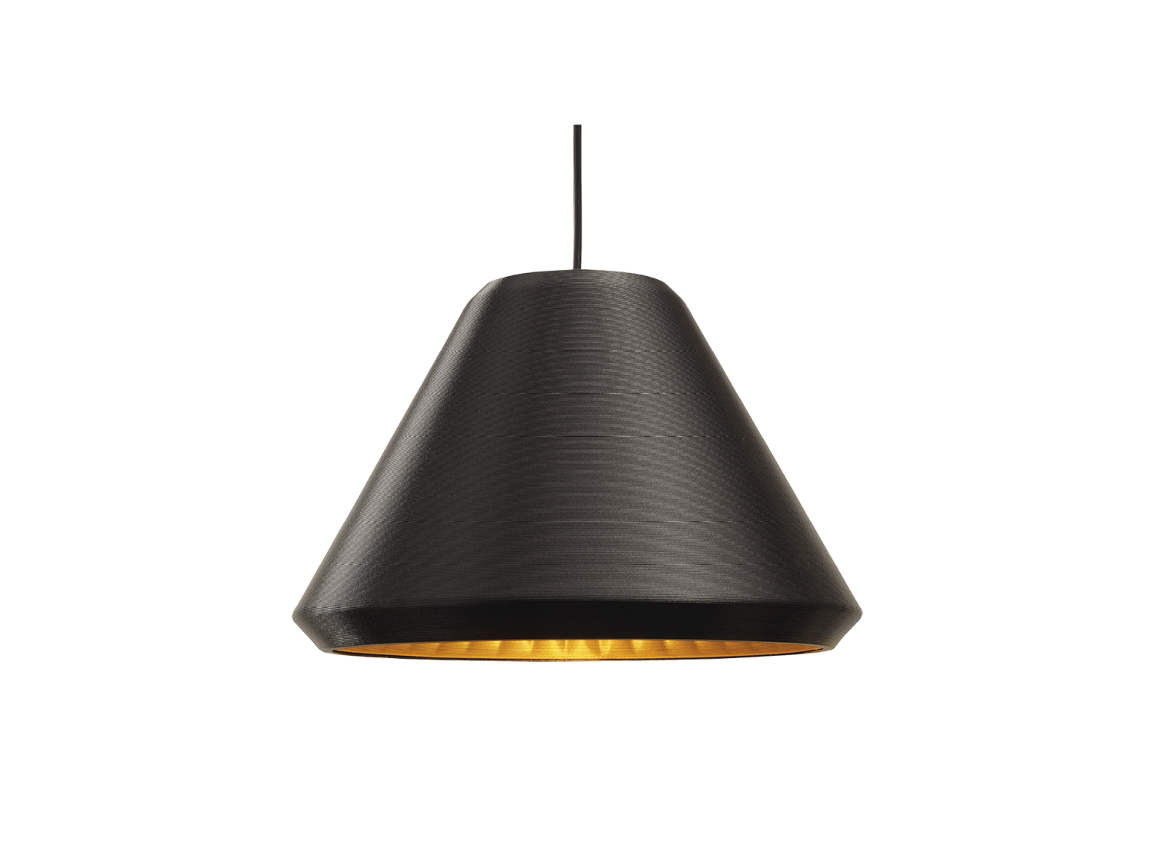 Rotunda cone hangandi satín svart E27