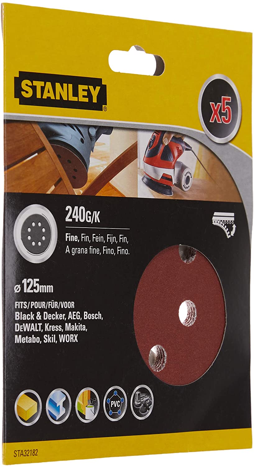 SANDPAPPIR K240 125MM (GÖT) - STA32182