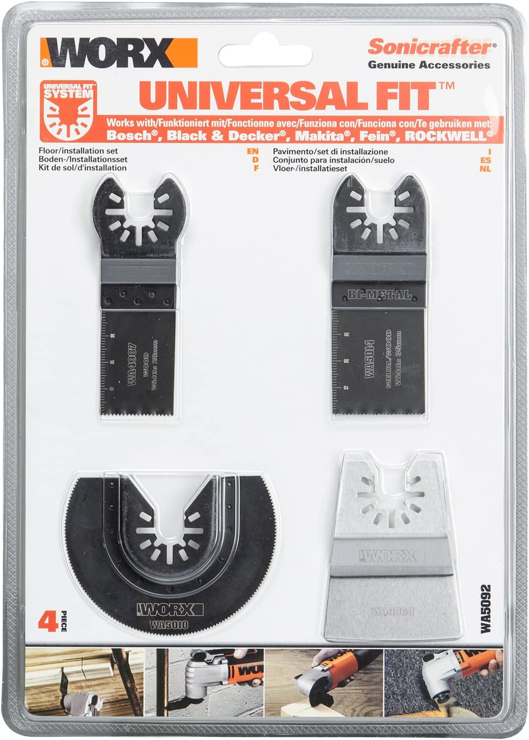 WORX WA5092 BLÖÐ Í FJÖLNOTAVÉL 4STK