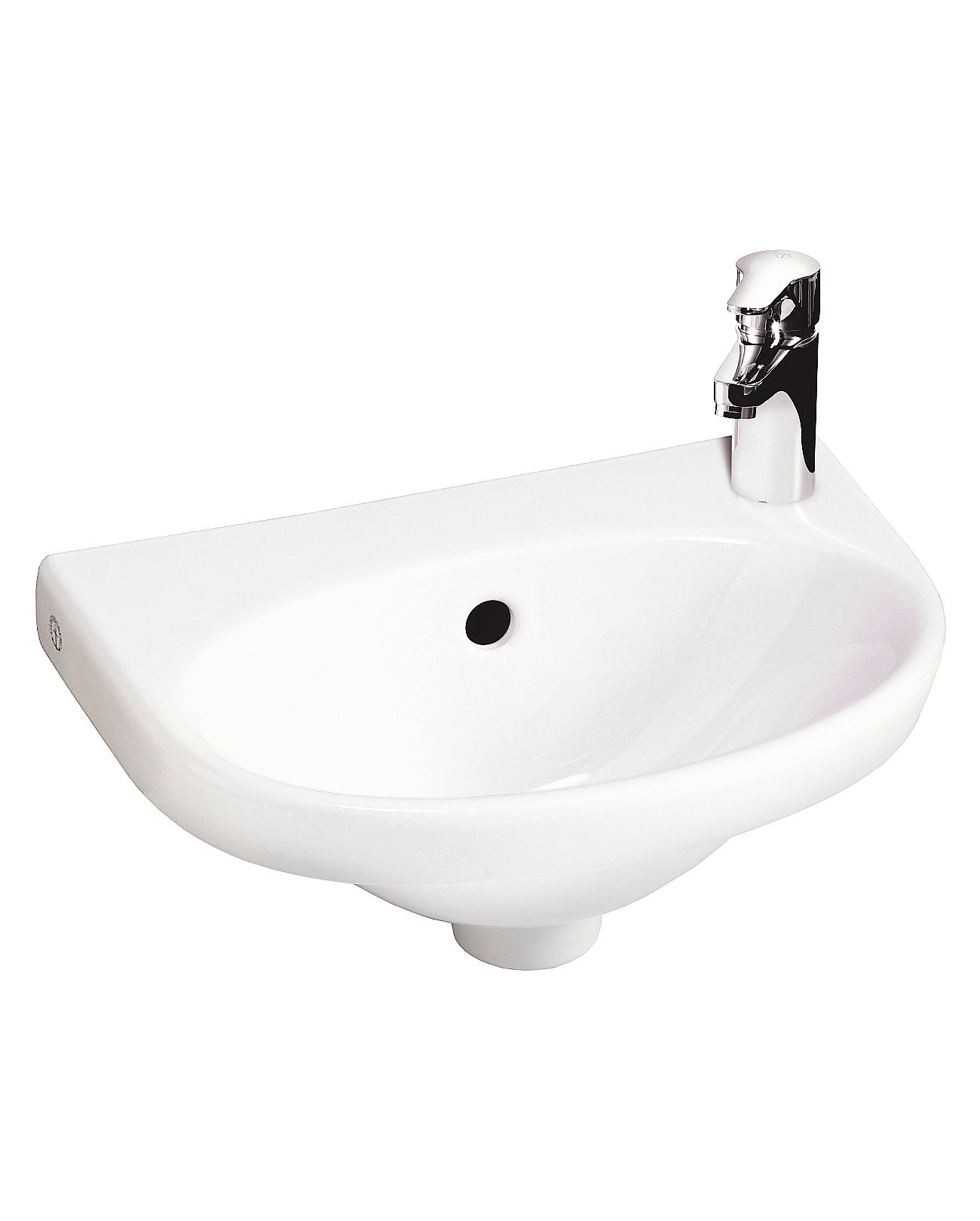 Gustavsberg vegghandlaug með yfirfalli 40x27