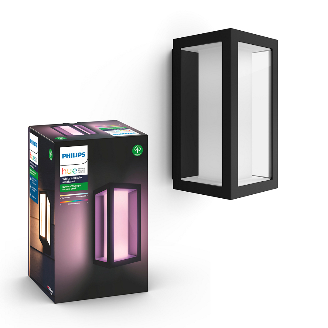 Hue Impress veggljós svart 230v RGBW