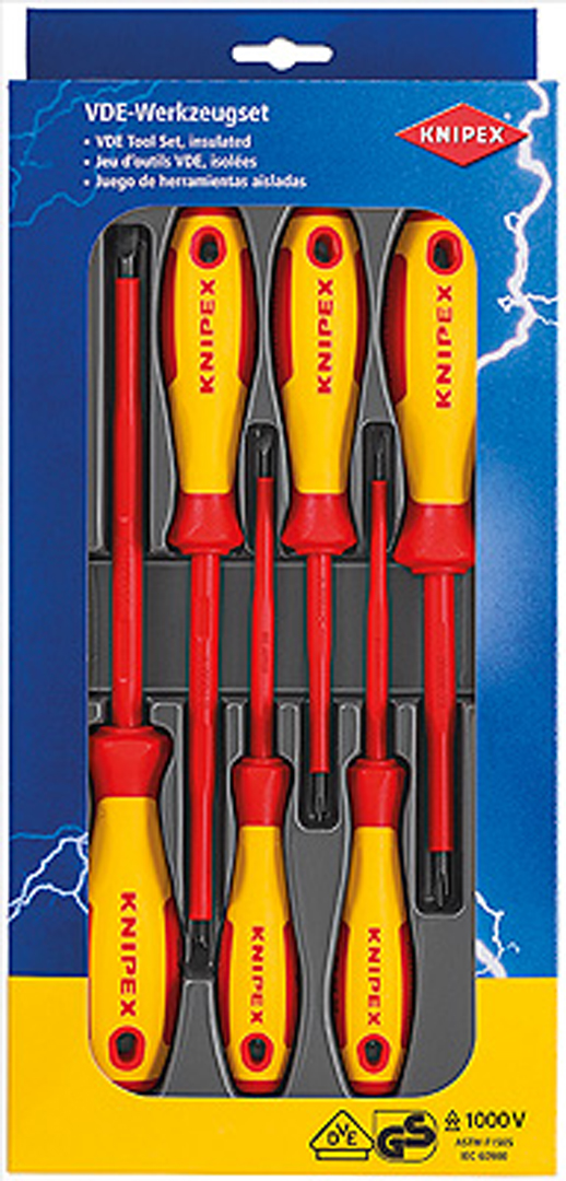KNIPEX SKRÚFJÁRNASETT 6STK VDE