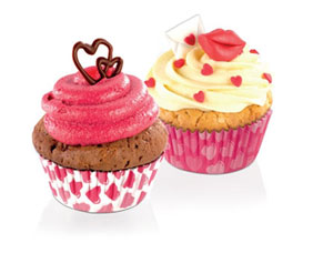 Múffuform bréf 60 stk. hjörtu