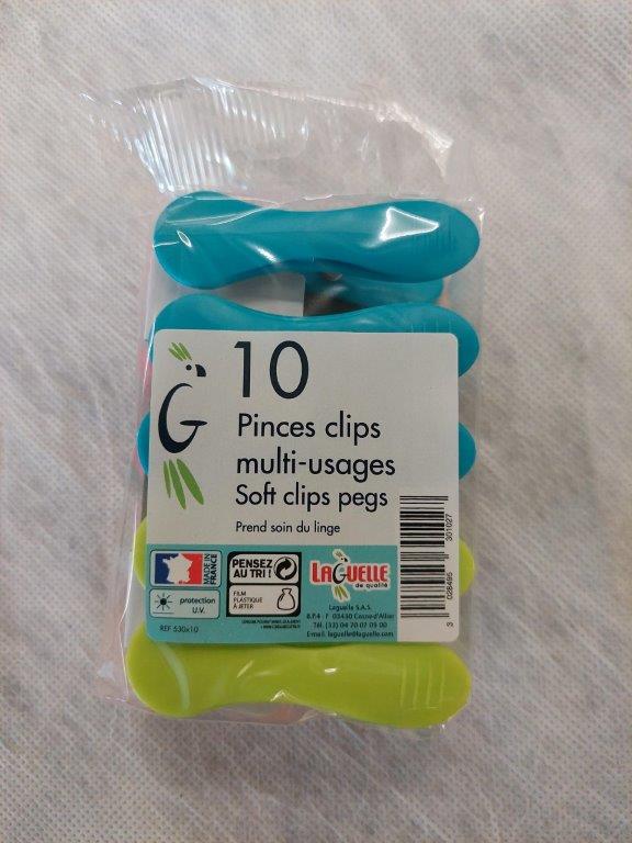 Þvottaklemmur stórar m/gúmmi 10st