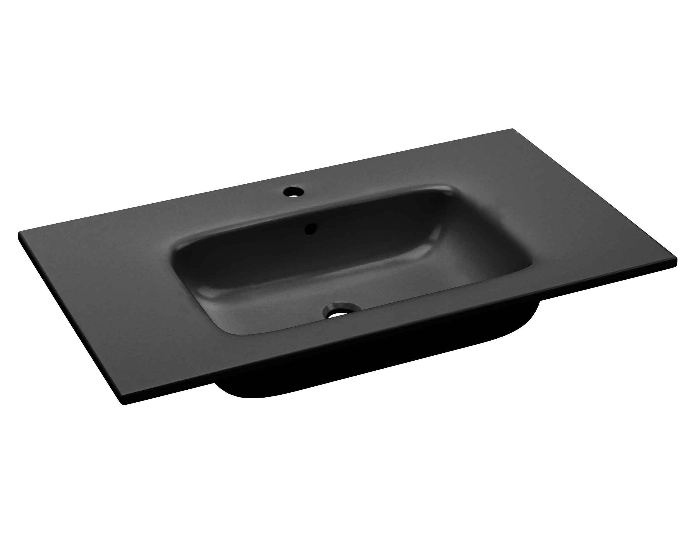 Handlaug í plötu matt svart 81cm