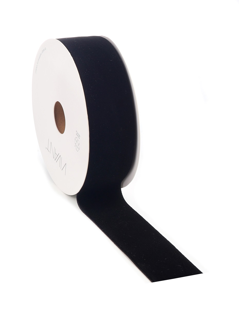 Borði 10m Velvety 38mm svart