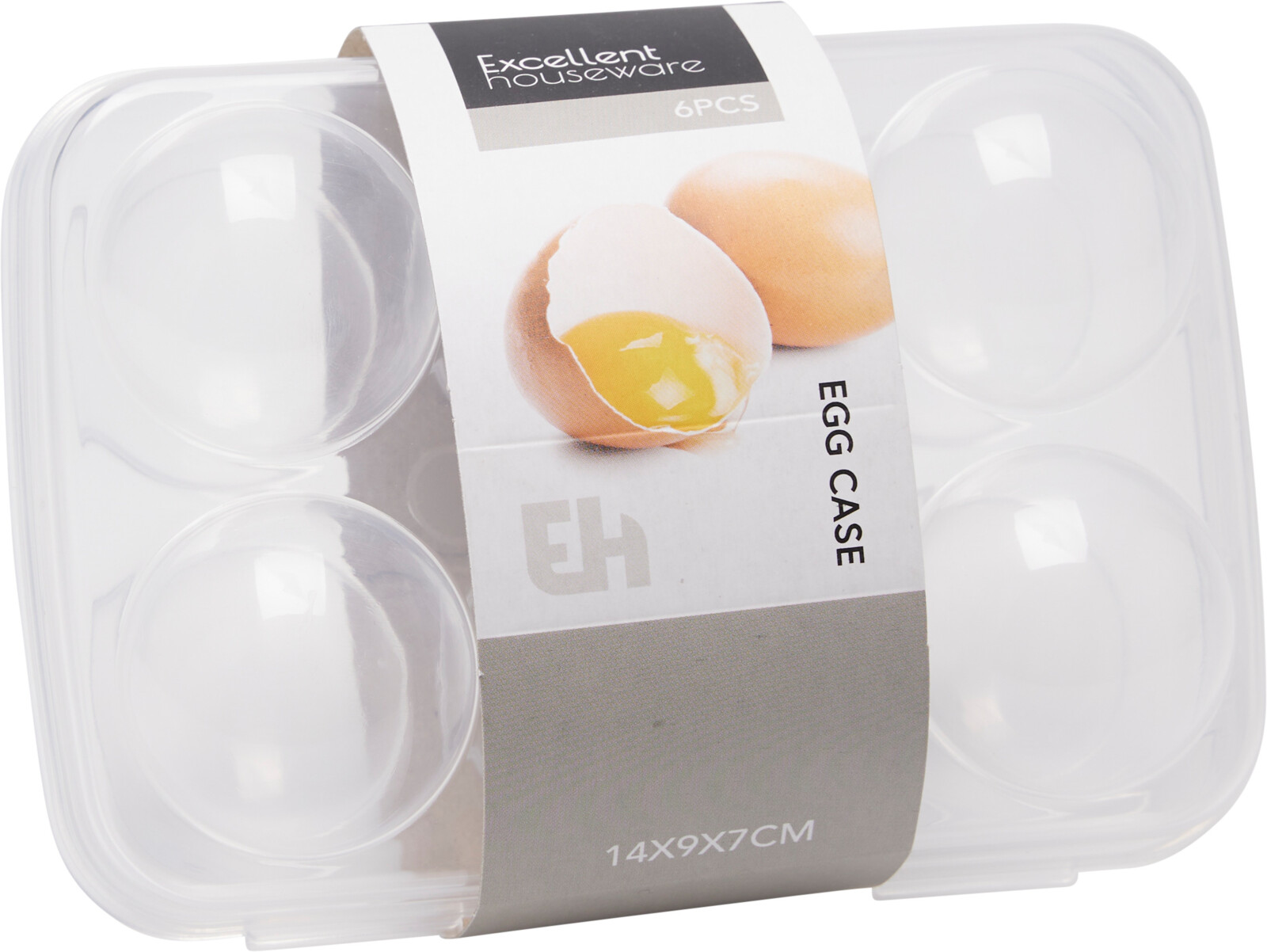 Eggjabakki 6 stk, glær