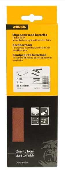 Slípilengja 80 x 230mm P80 Mirka 3stk
