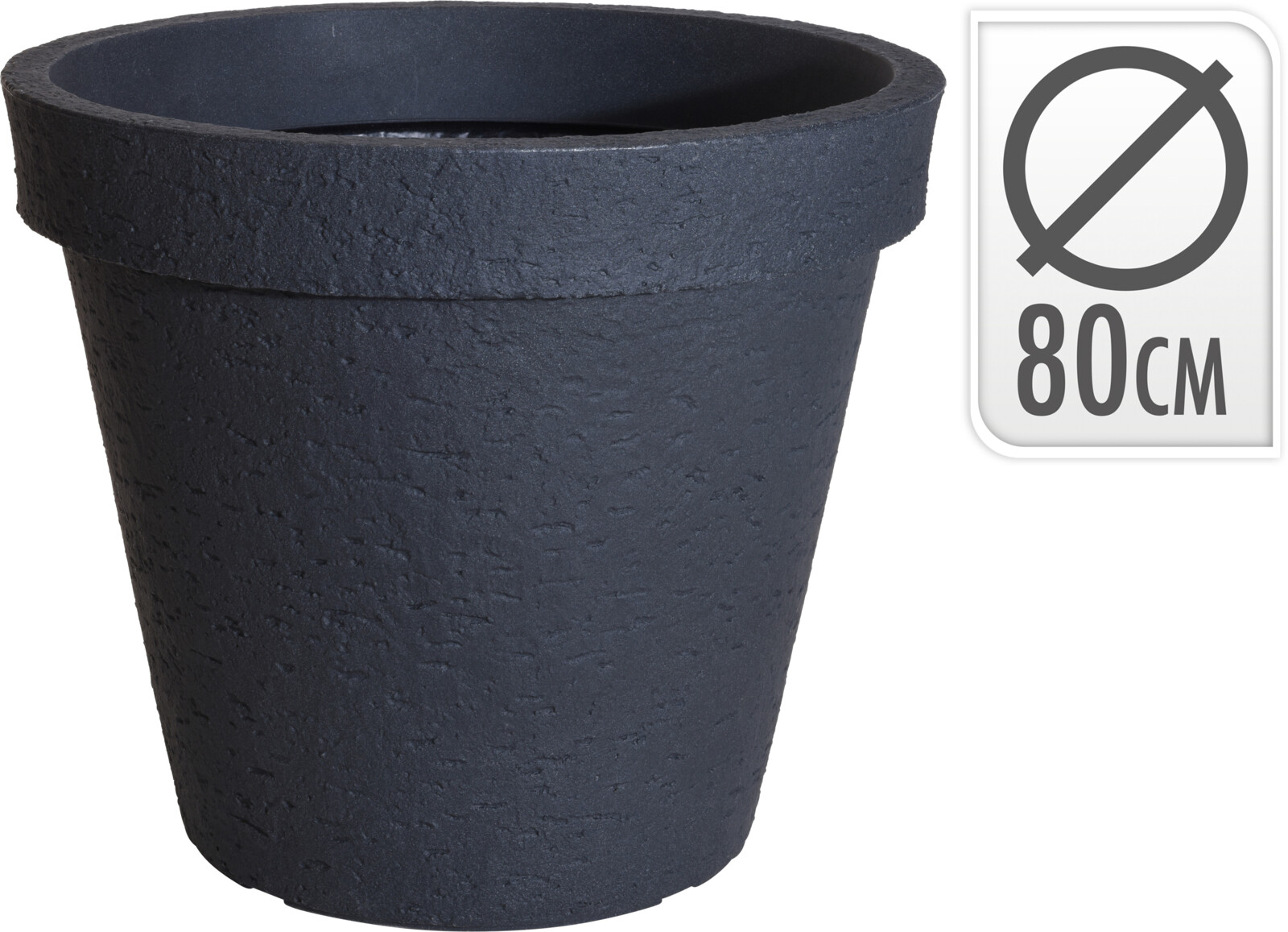 Plastpottur 80cm svartur