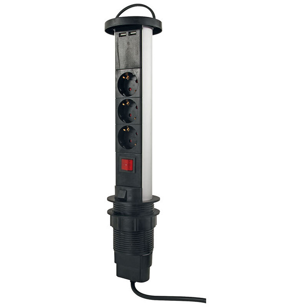 BORÐT.BRUNNUR REV 3F.TENGL.MEÐ ROFA+USB, INNF.BRUNNUR Í BORÐ