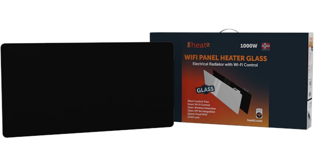 HEATIT WIFI ÞILOFN 1000W GLER SVARTUR H425 L820