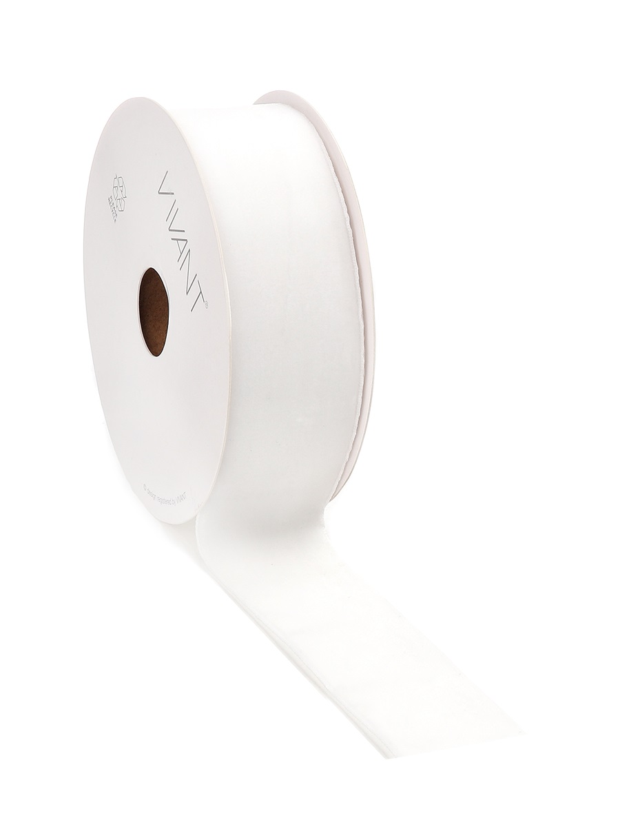 Borði 10m Velvety 38mm hvítur