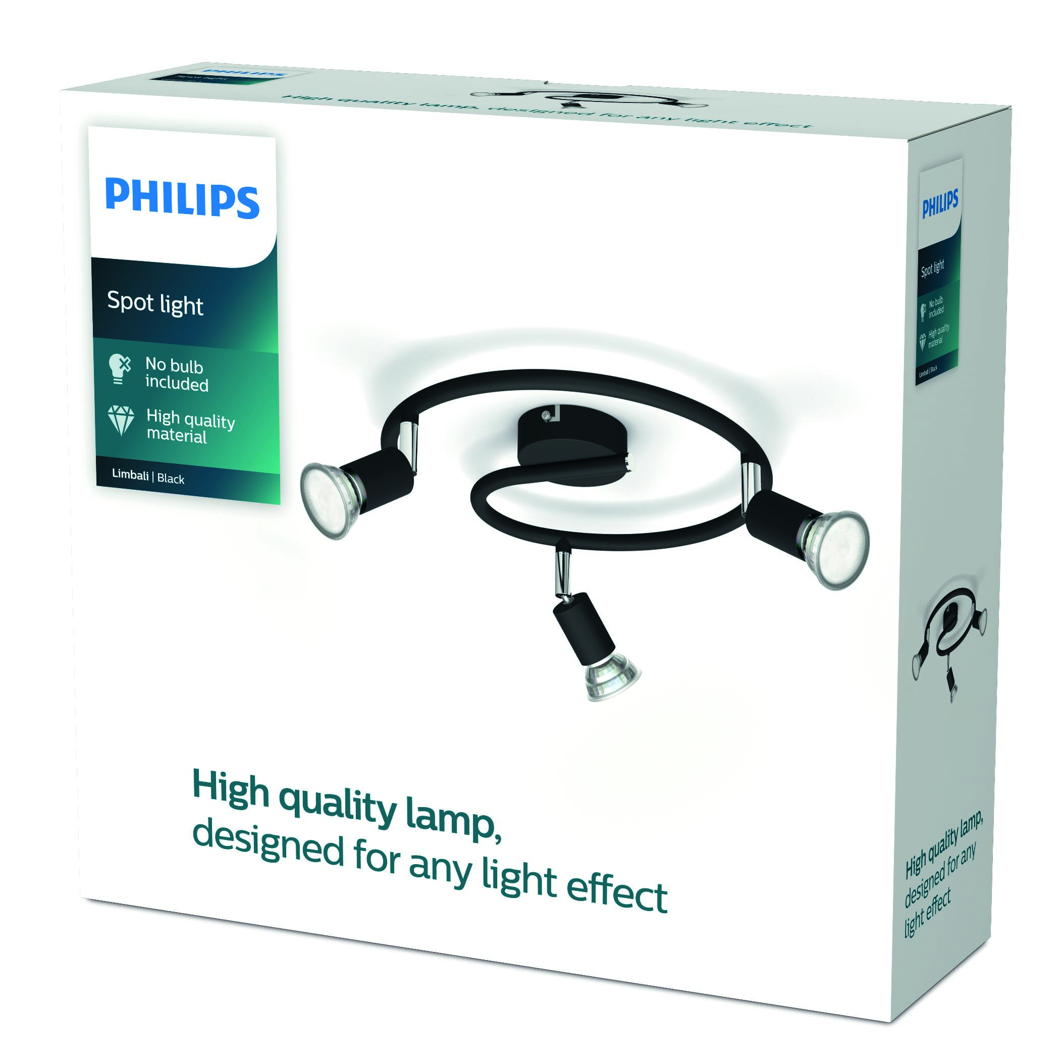 Limbali kastari 3x50W svartur