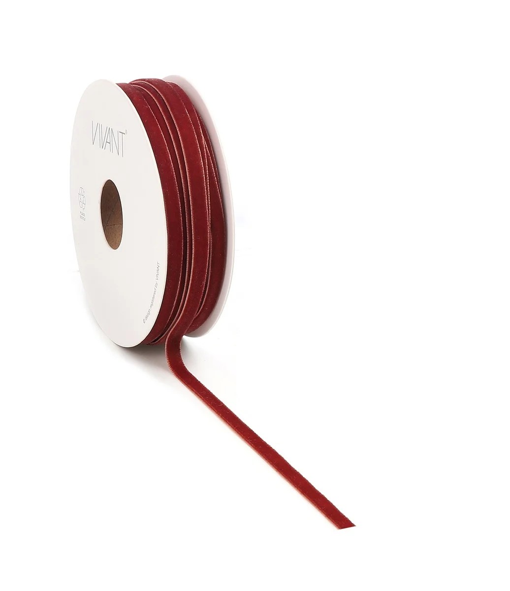 Borði velvet 6mm*20m rustic