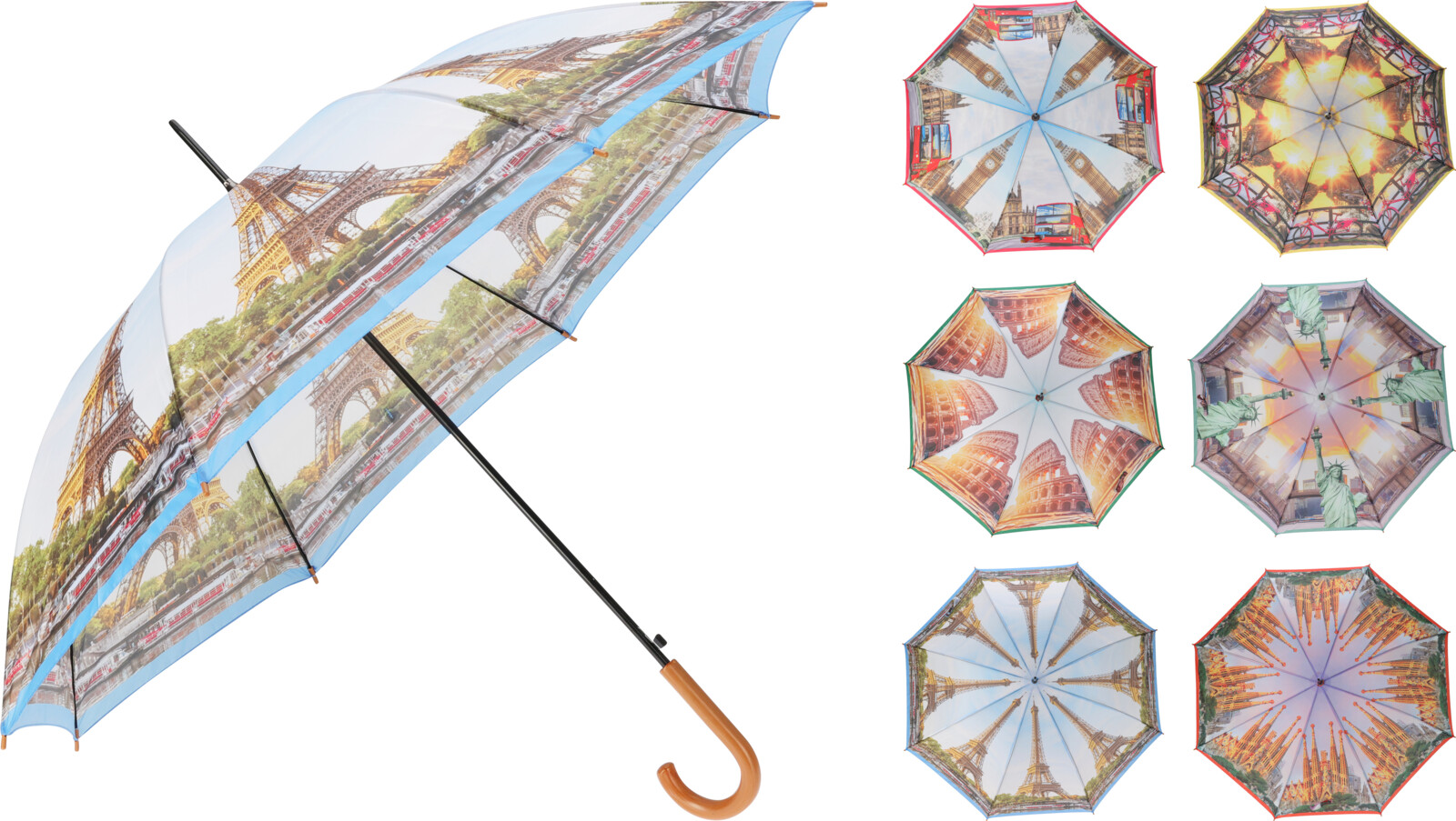 Regnhlíf borgir 6 gerðir