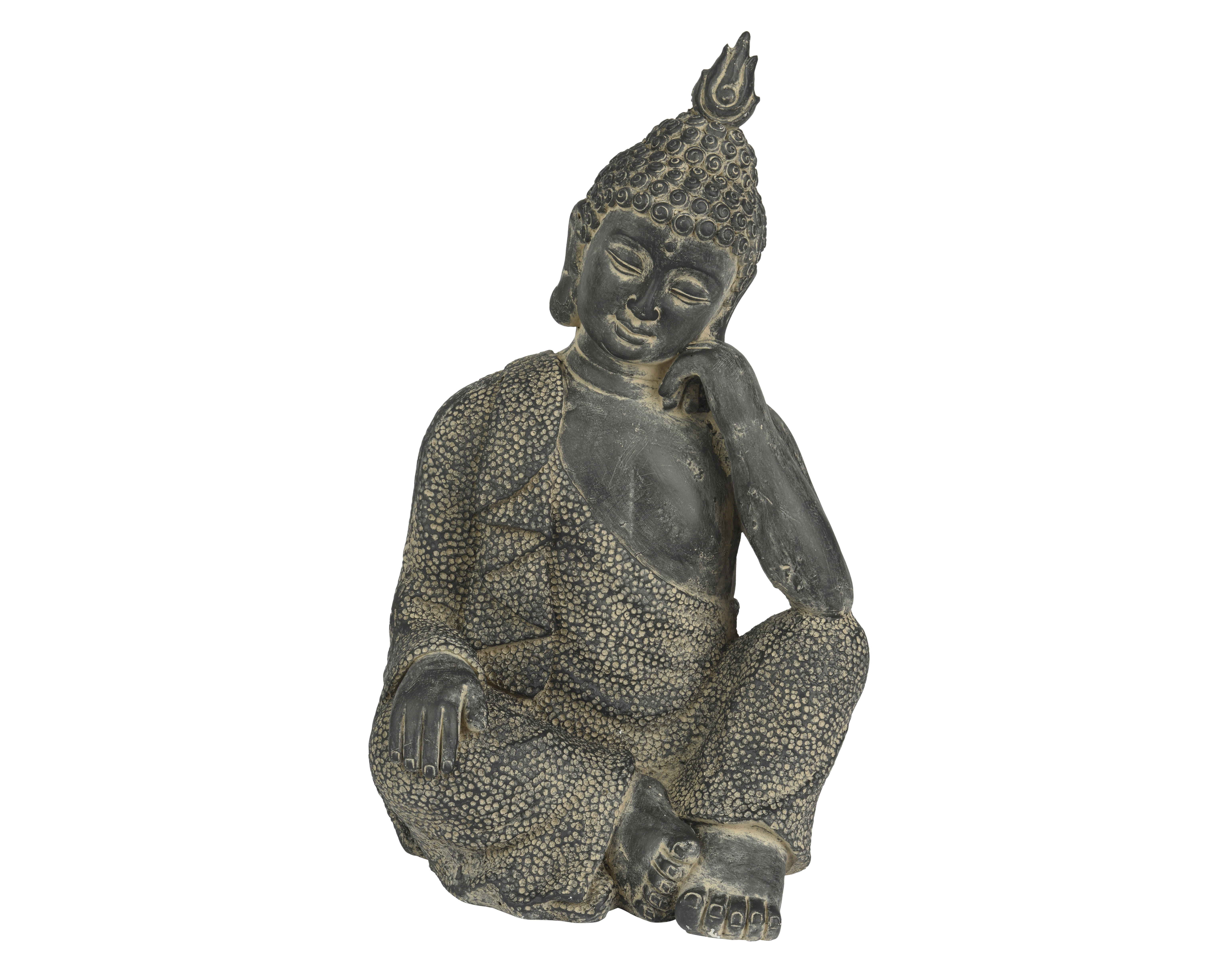 Garðstytta Buddha svört 27*23,5*h45cm