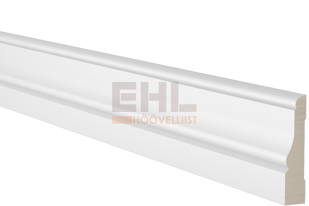 GÓLFLISTI 15X70 HVÍTLAKKAÐUR KOMBI 2.7