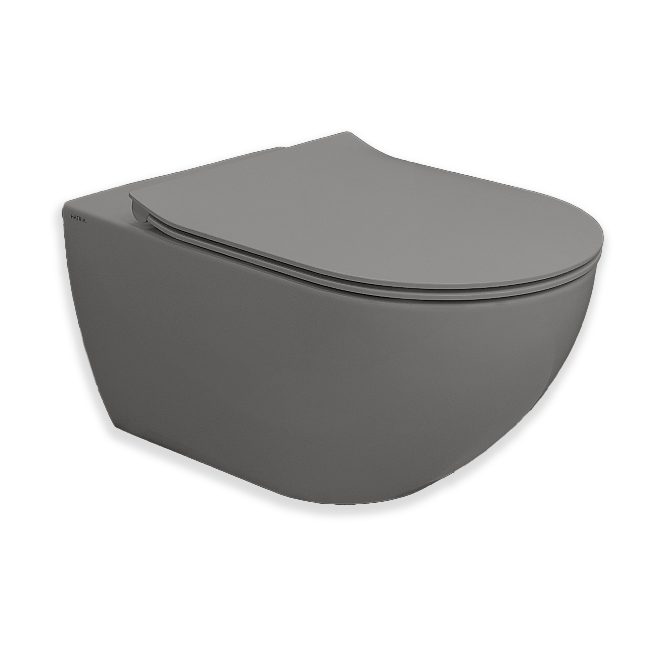 WC Veggskál með setu HATRIA CENTRICA PURE VORTEX Anthracite