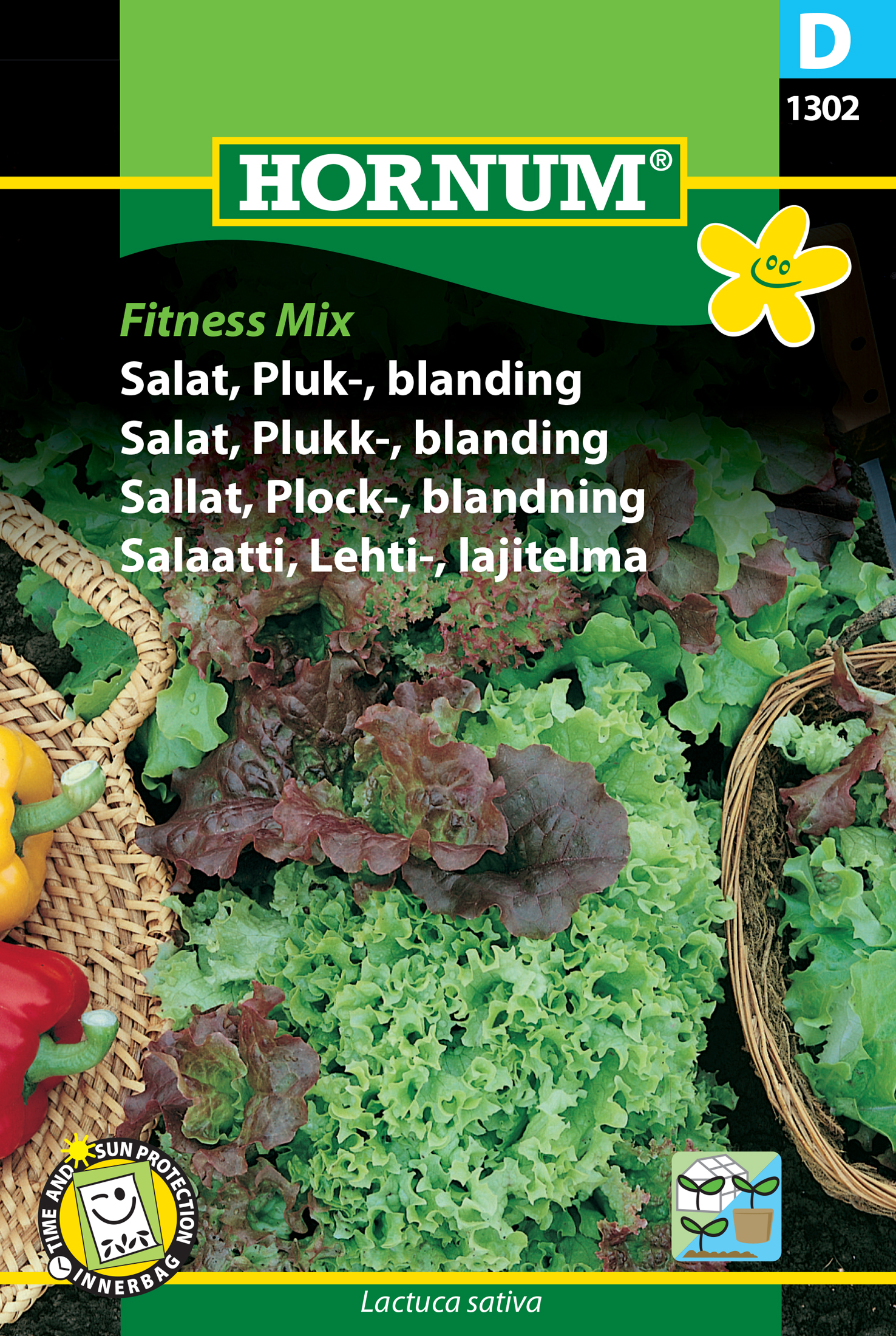 Fræ Blaðsalat Lactuca sativa Fitness Mix