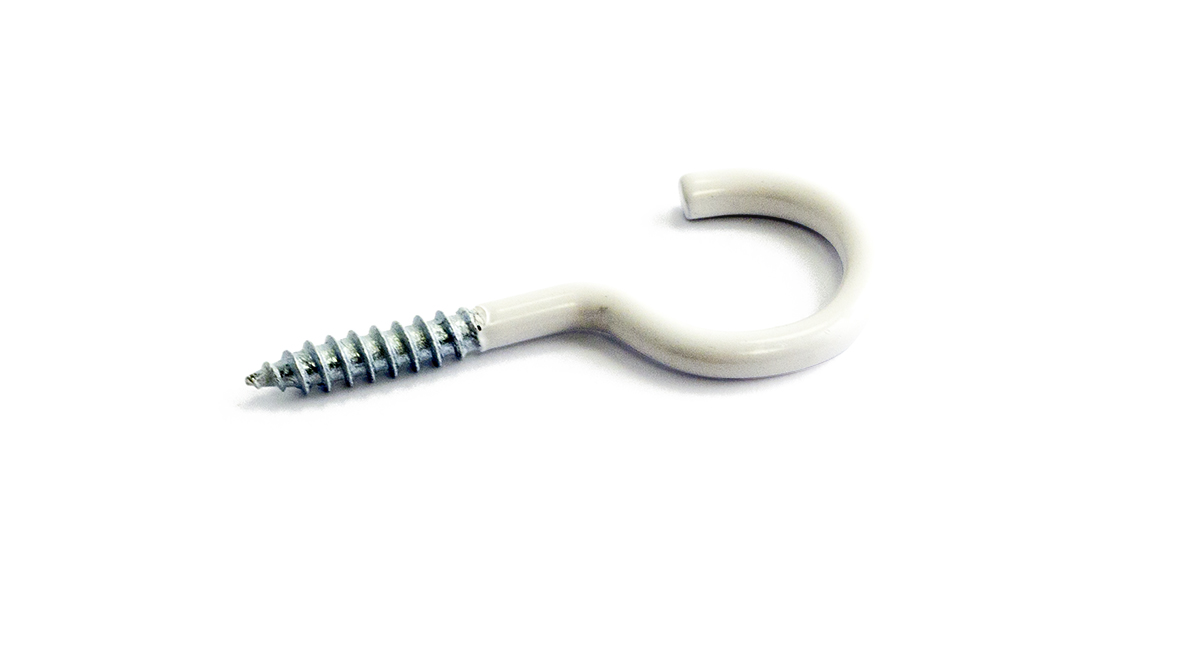 Krókur hvítur 30 mm pk/5stk noll