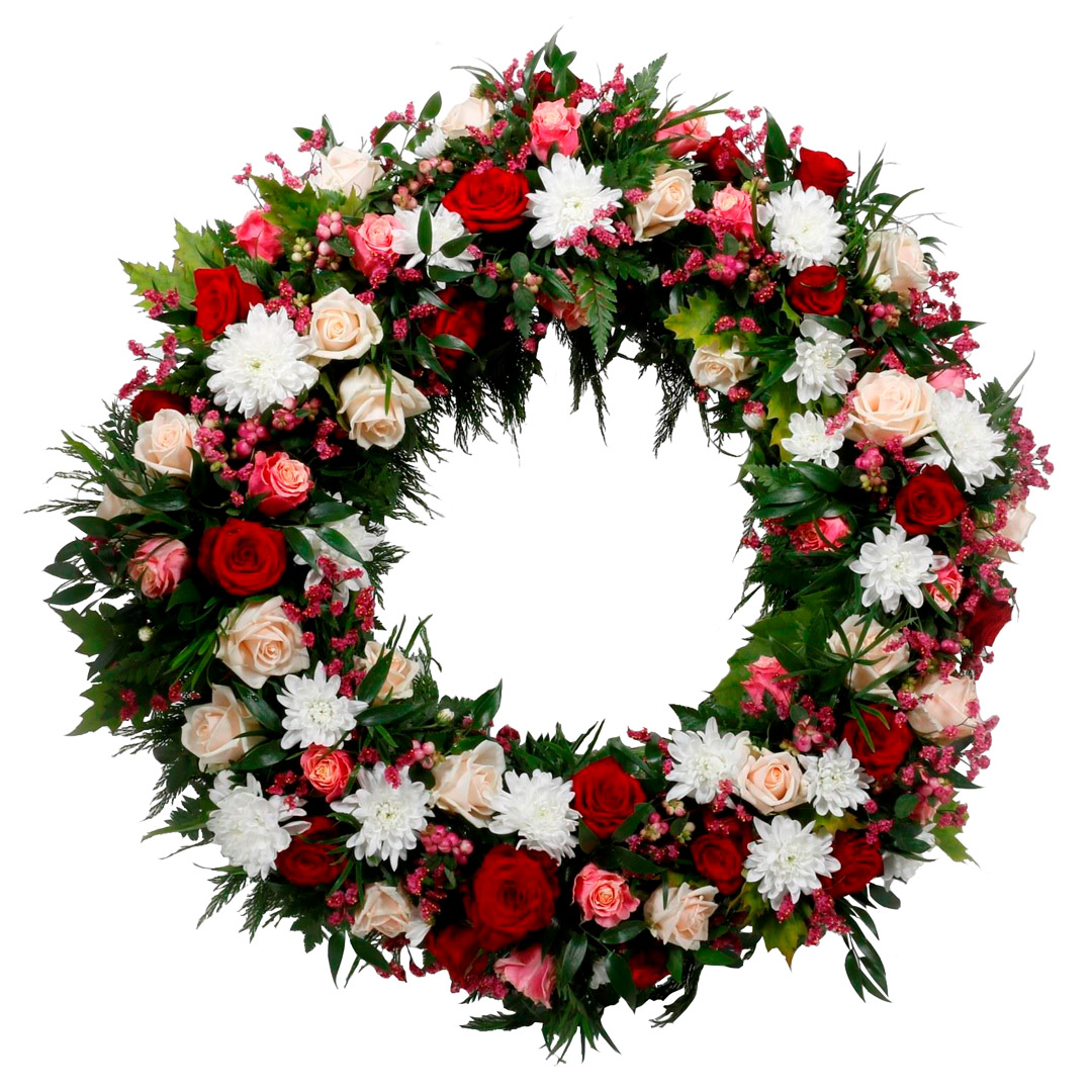 Hringskreyttur útfararkrans 60cm