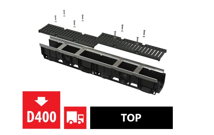 Útiniðurfall fyrir sandfang+rist 500 mm D400 - AVZR103-R201