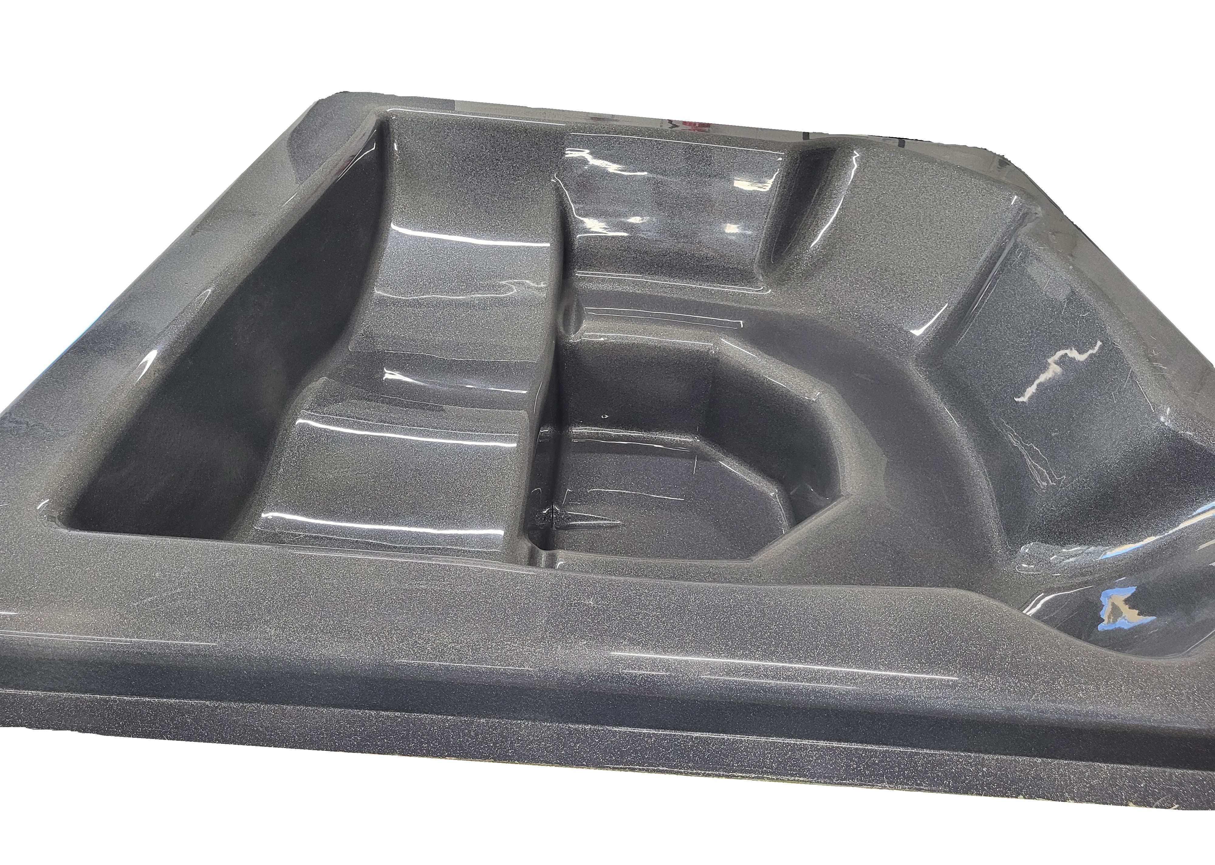 Hitaveituskel ferhyrnt m/legub. Perlugrá 2200L trefjaplast