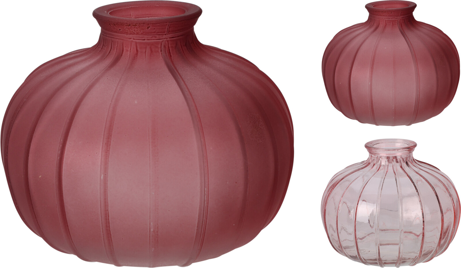 Vasi litað gler 9cm 3 litir