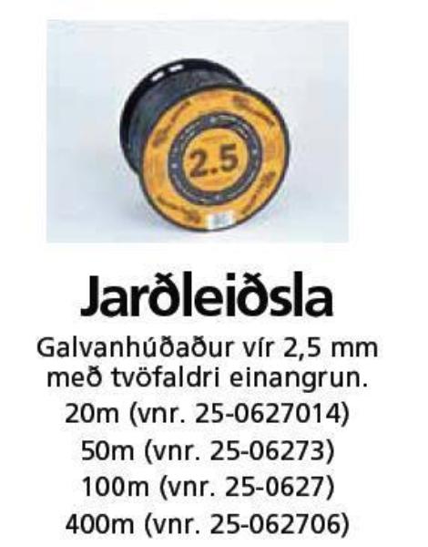 JARÐLEIÐSLA 2,5MM 100M