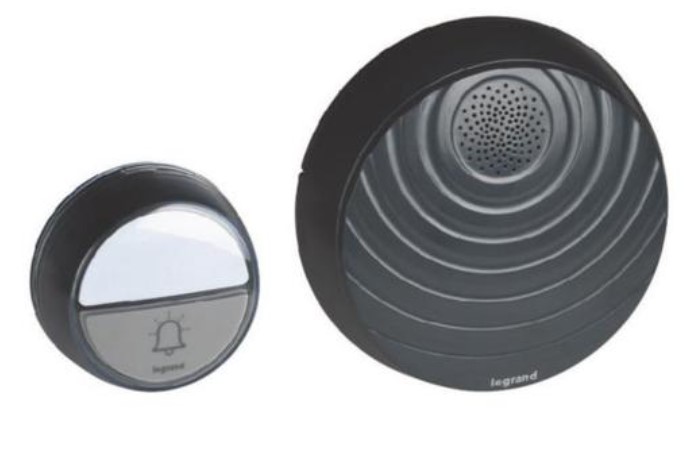 DYRABJALLA ÞRÁÐLAUS 94253 COMFORT SVÖRT BJALLA + HNAPPUR