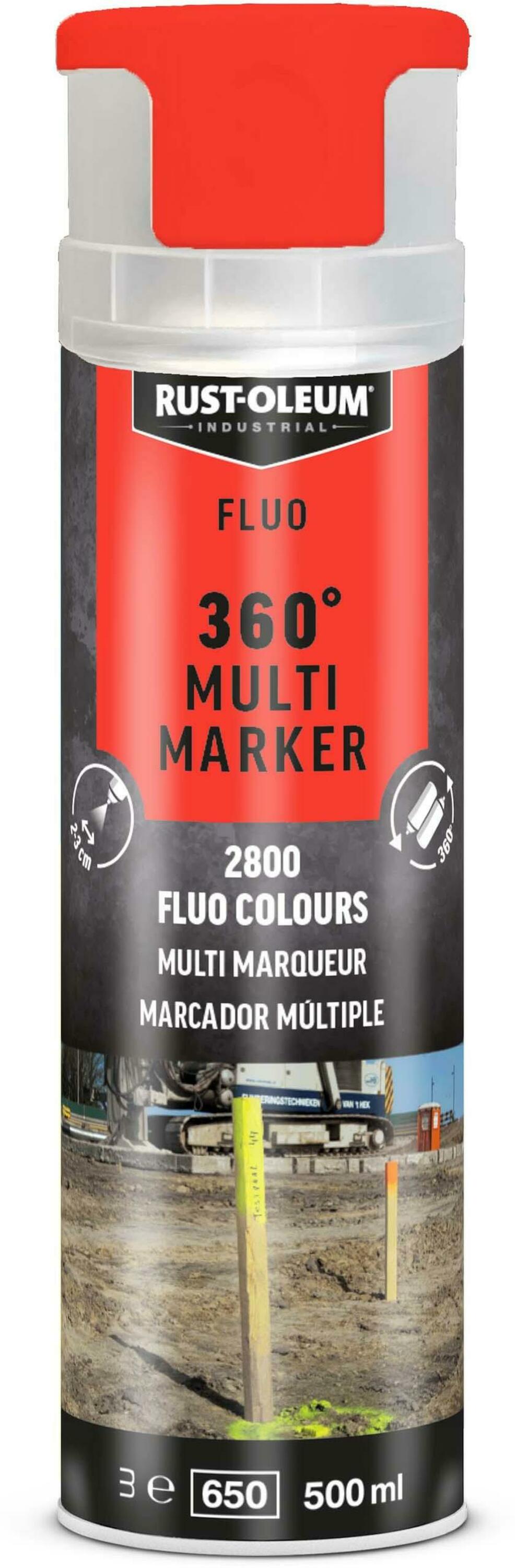 Spray merki RO 360° Multi marker rautt 500ml