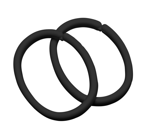 Krókur Sealskin Clips svartir