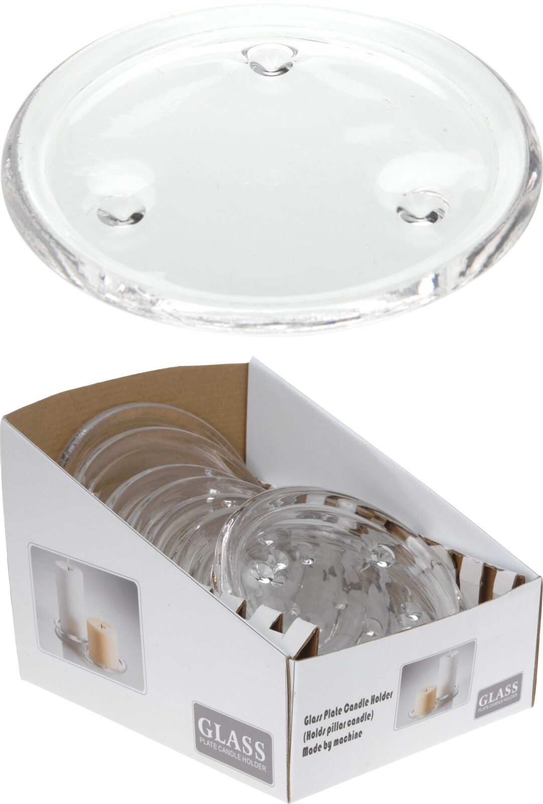 Kertadiskur gler 13cm