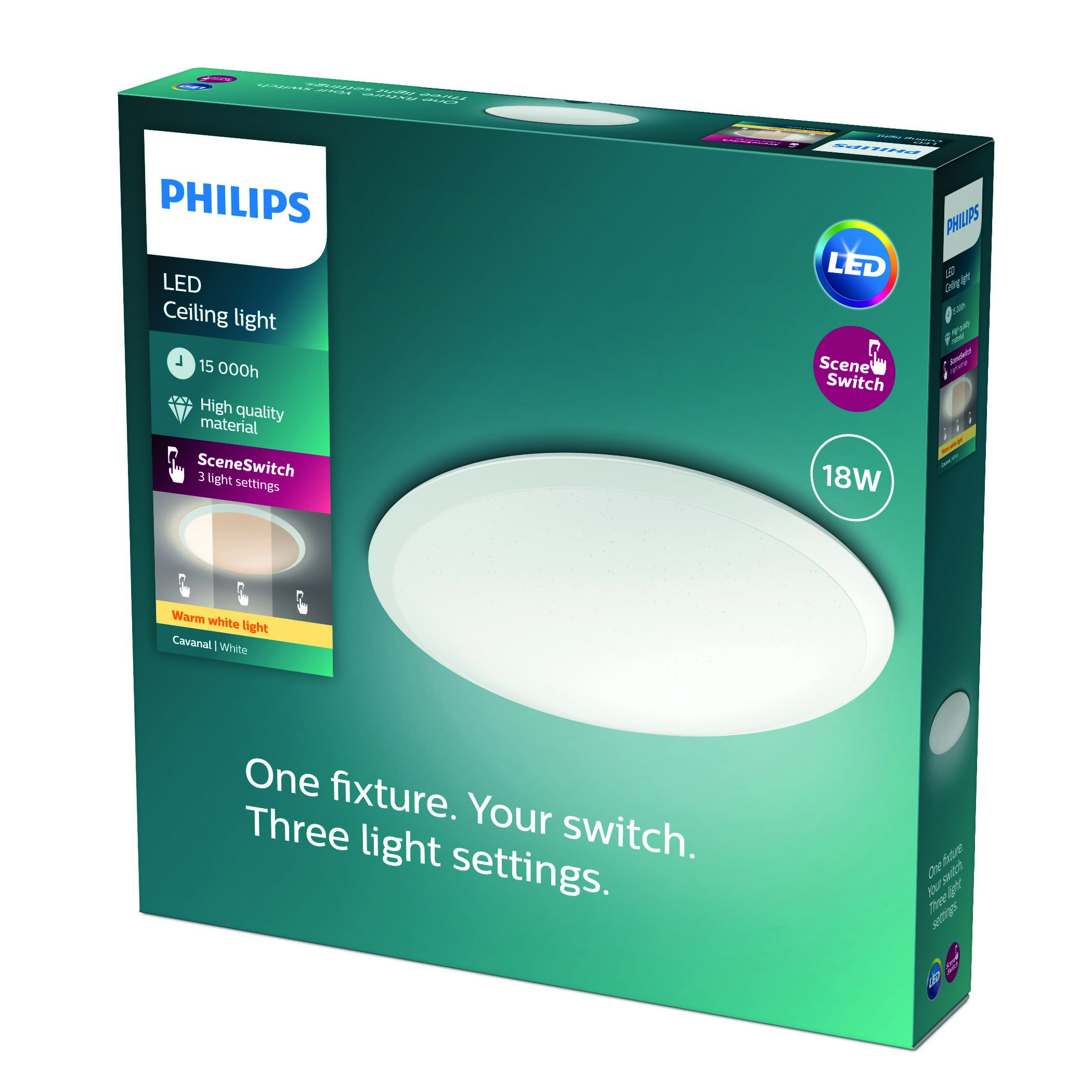 Canaval 27K Ceiling Lamp Hvítur 18W