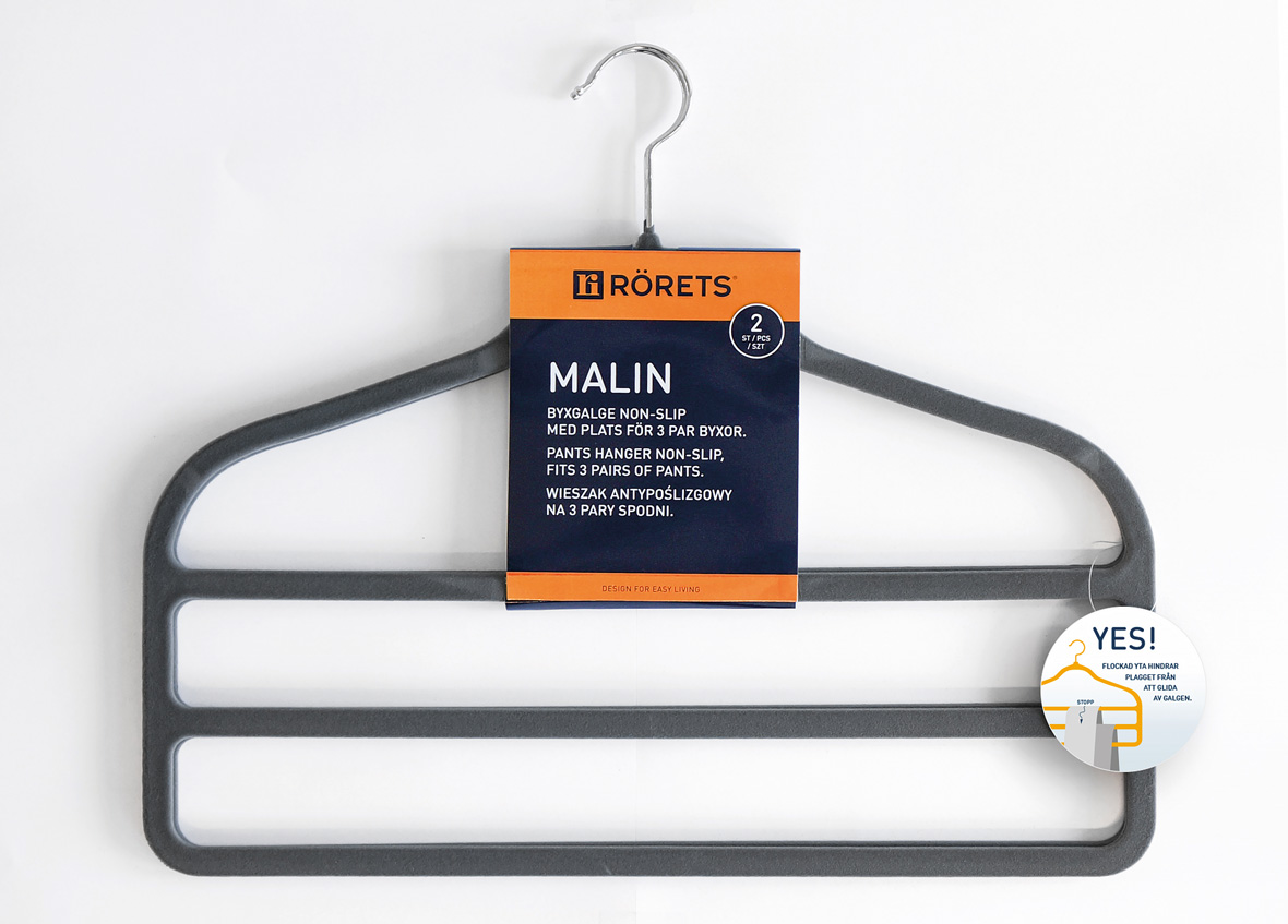 Buxnahengi fyrir 3 buxur 
Rörets