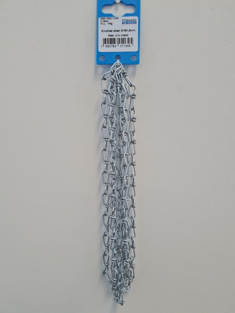 Lampakeðja K16 króm 2m