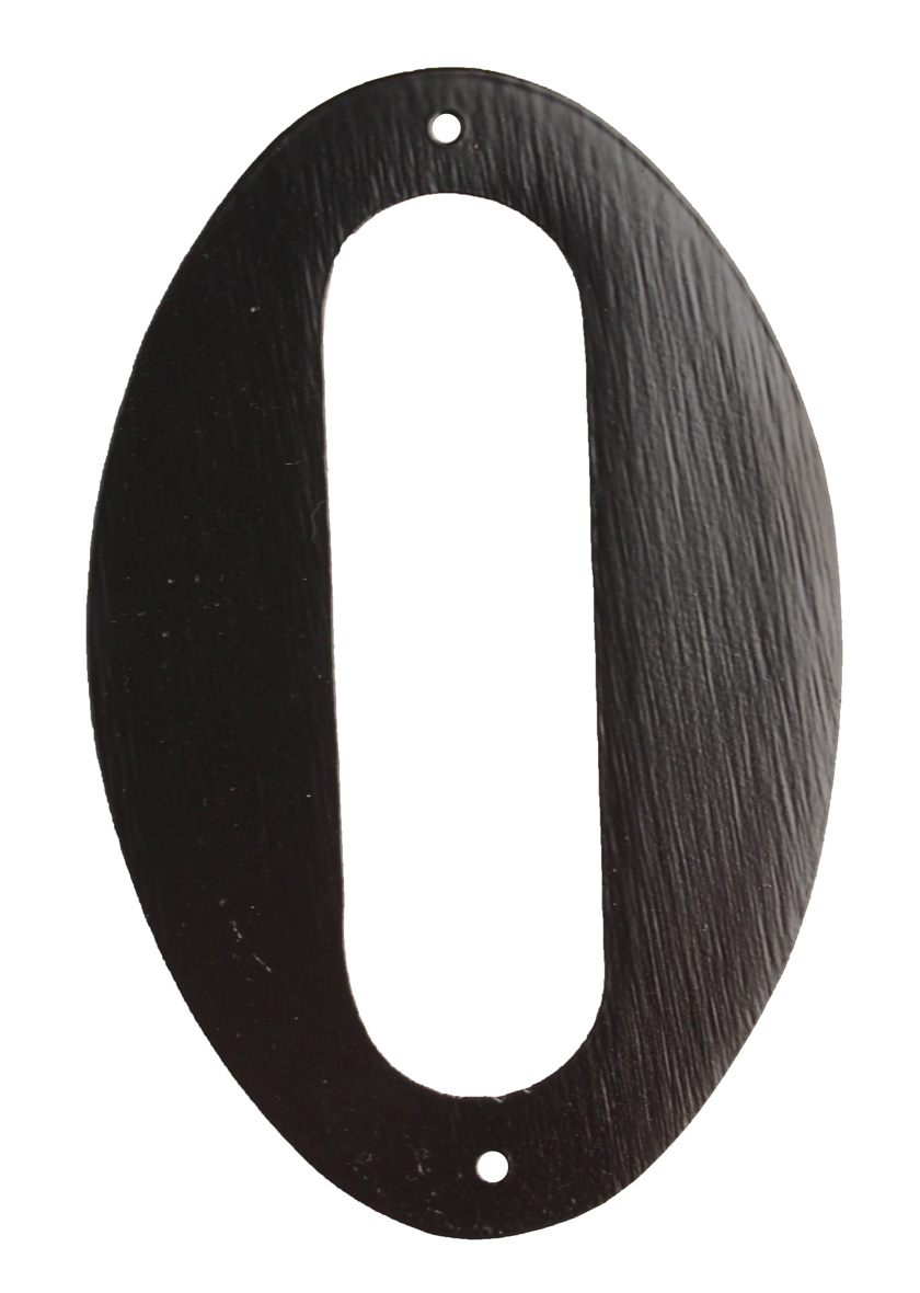 Húsnúmer 0 svart 14 cm