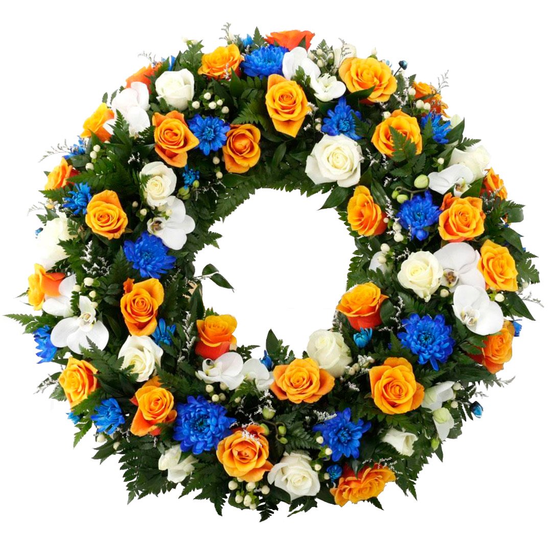 Hringskreyttur útfararkrans 60cm