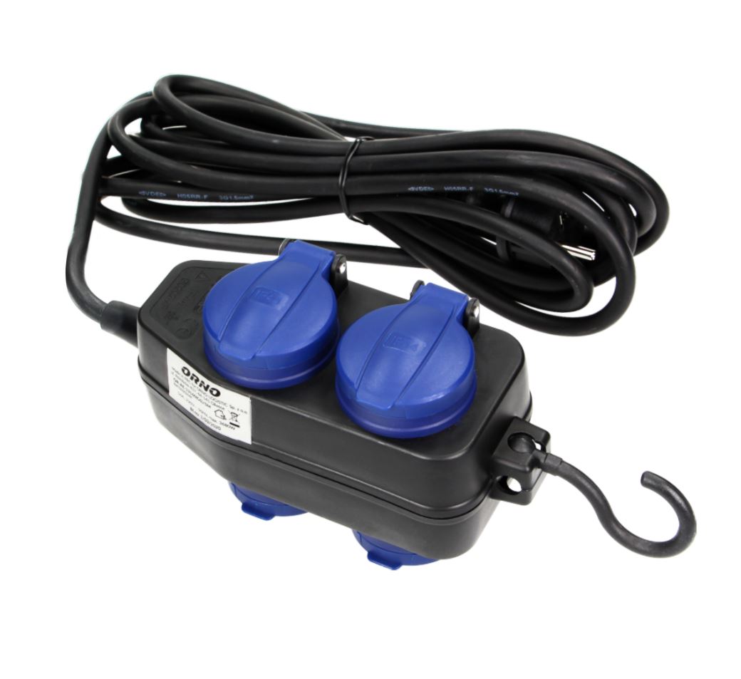 FJÖLTENGI GÚMMÍ 4-TENGLAR 10M ÁN ROFA IP44 OR-AE-13160(GS)