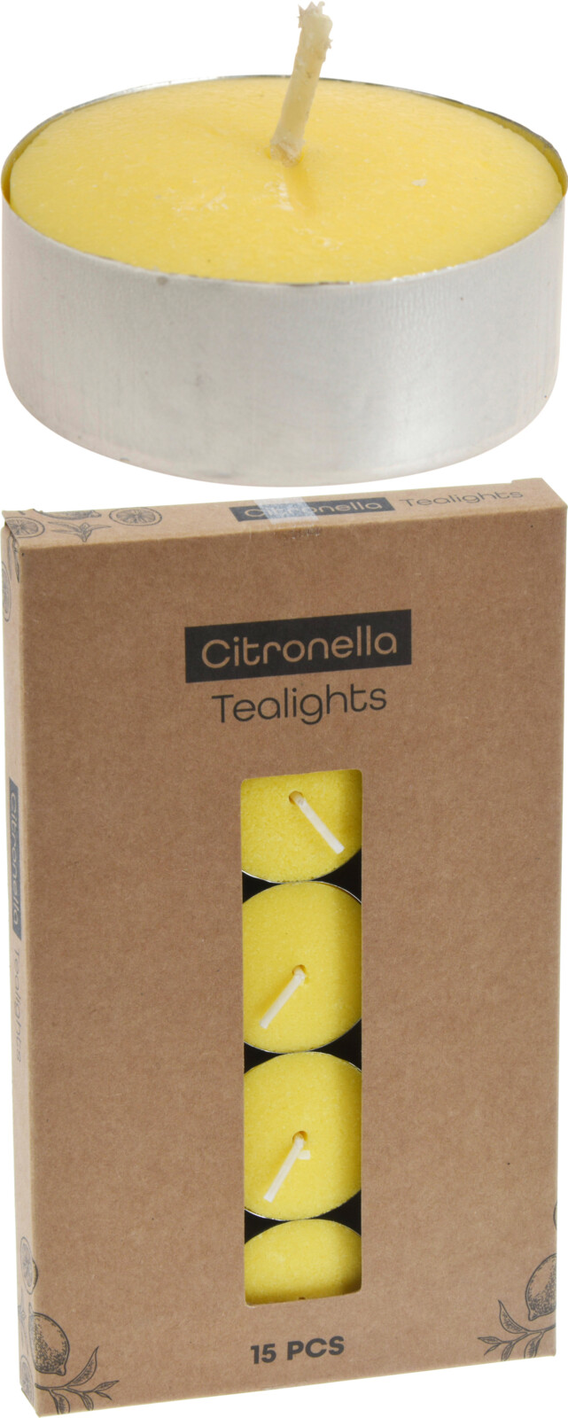 Sprittkerti 15stk citronella