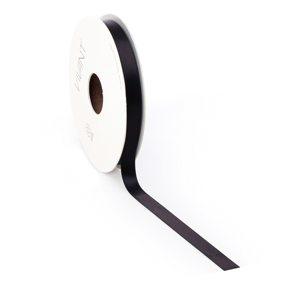 Borði satin 10mm*25m svartur