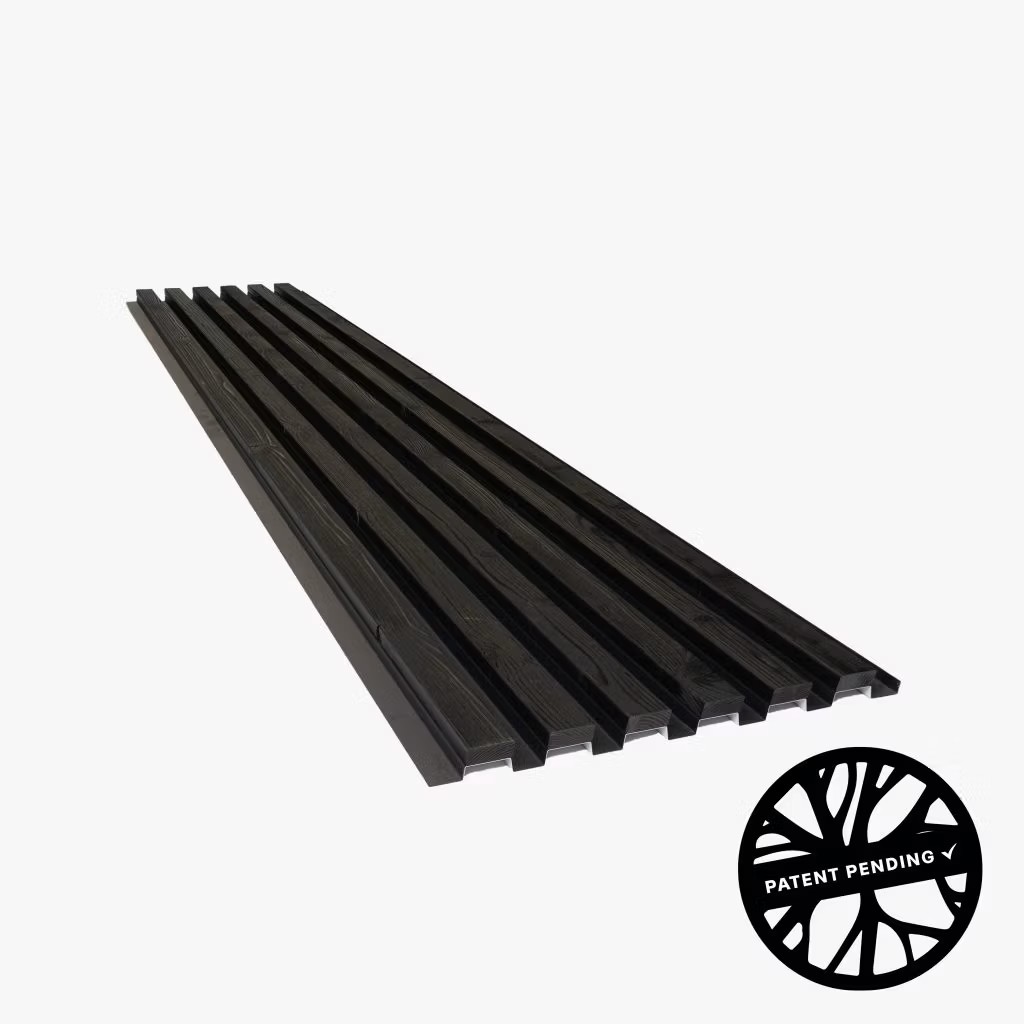 Álviðarklæðning Svört 2400 x 451 x33 mm, WoodUpp