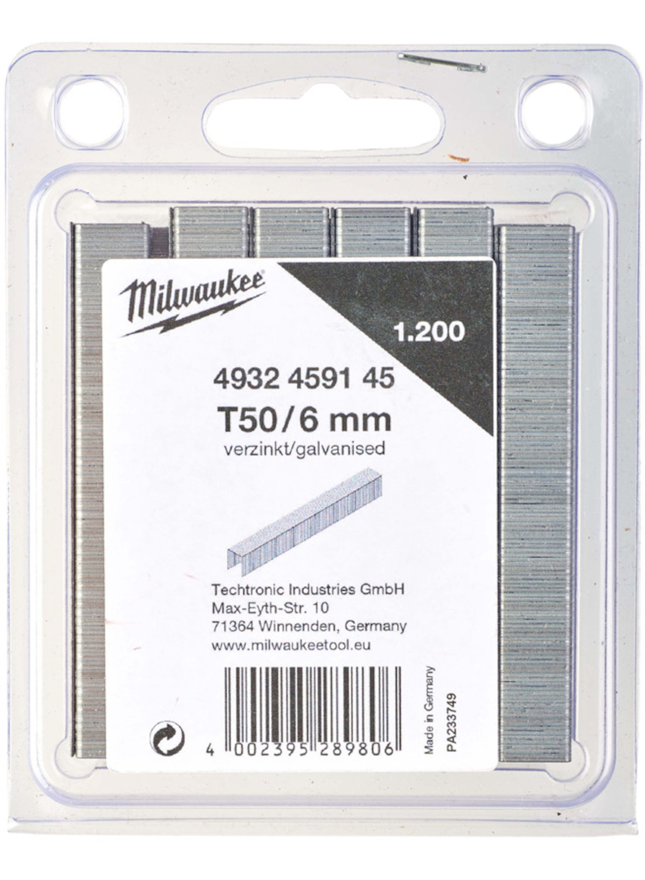 HEFTI 106/6MM MILWAUKEE (1400stk)