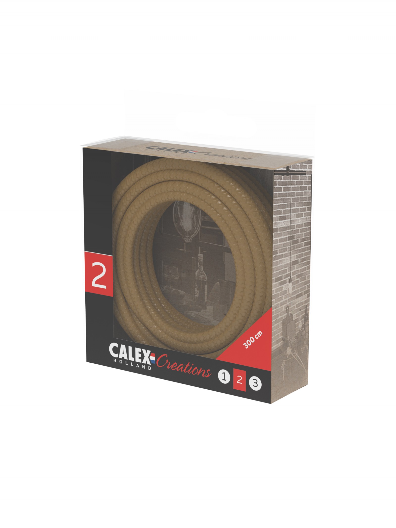 Calex tausnúra gyllt 3 metra 2 x 0,75mm2 (max 250v-60w)