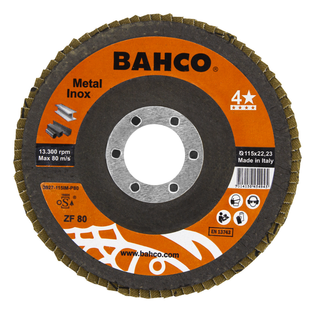 Flipaskífa 115x22mm P80 Bacho