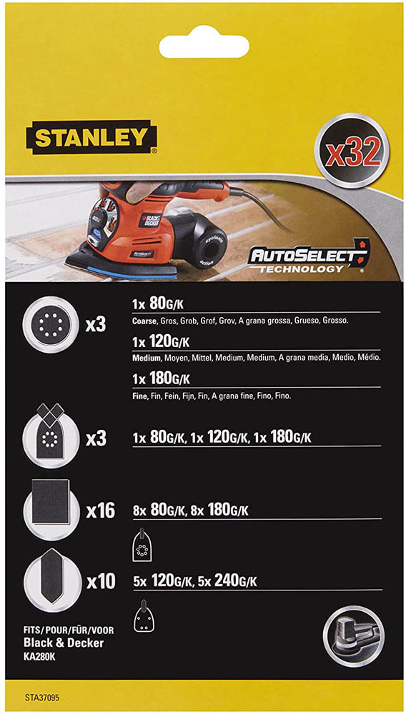 SANDPAPPÍR SETT Í  KA280K 4-1