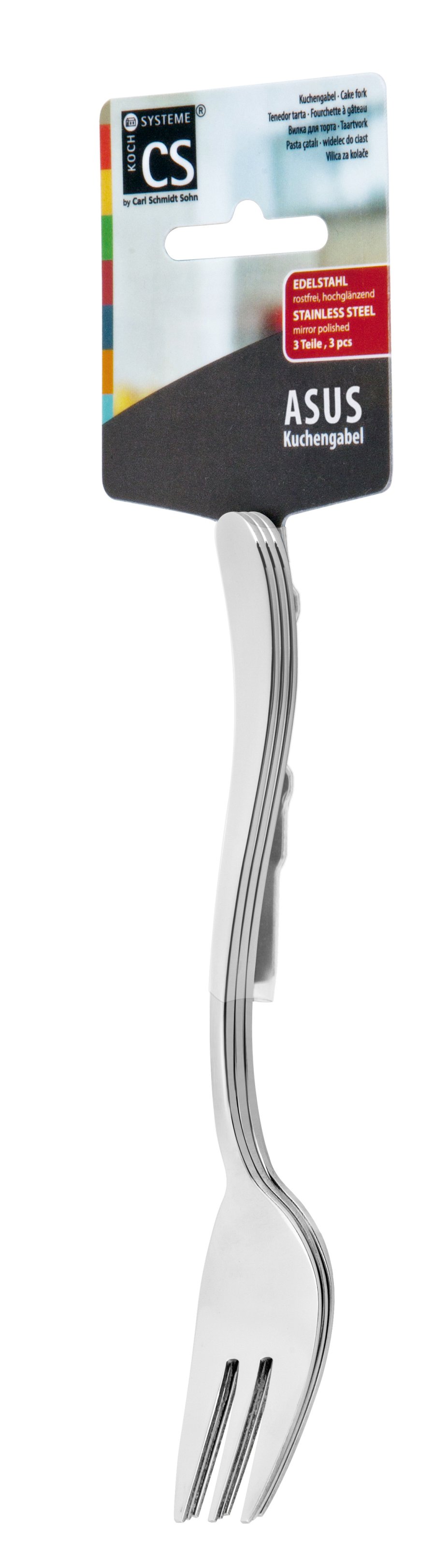 KÖKUGAFLAR 3STK ASUS 18/10STÁL 15CM